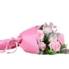 Buquê 8 Rosas de Rosa com Eucalipto - Image 2
