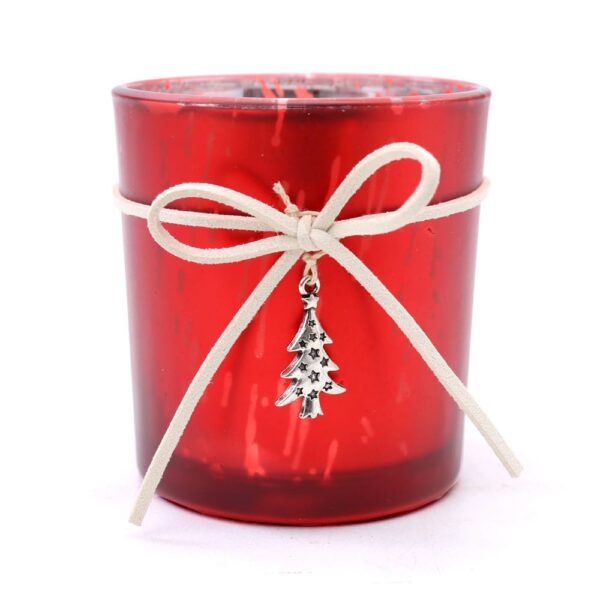 PORTA VELA VERMELHO COM LAÇO