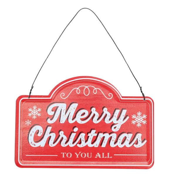 PLACA DECORATIVA MERRY CHRISTMAS